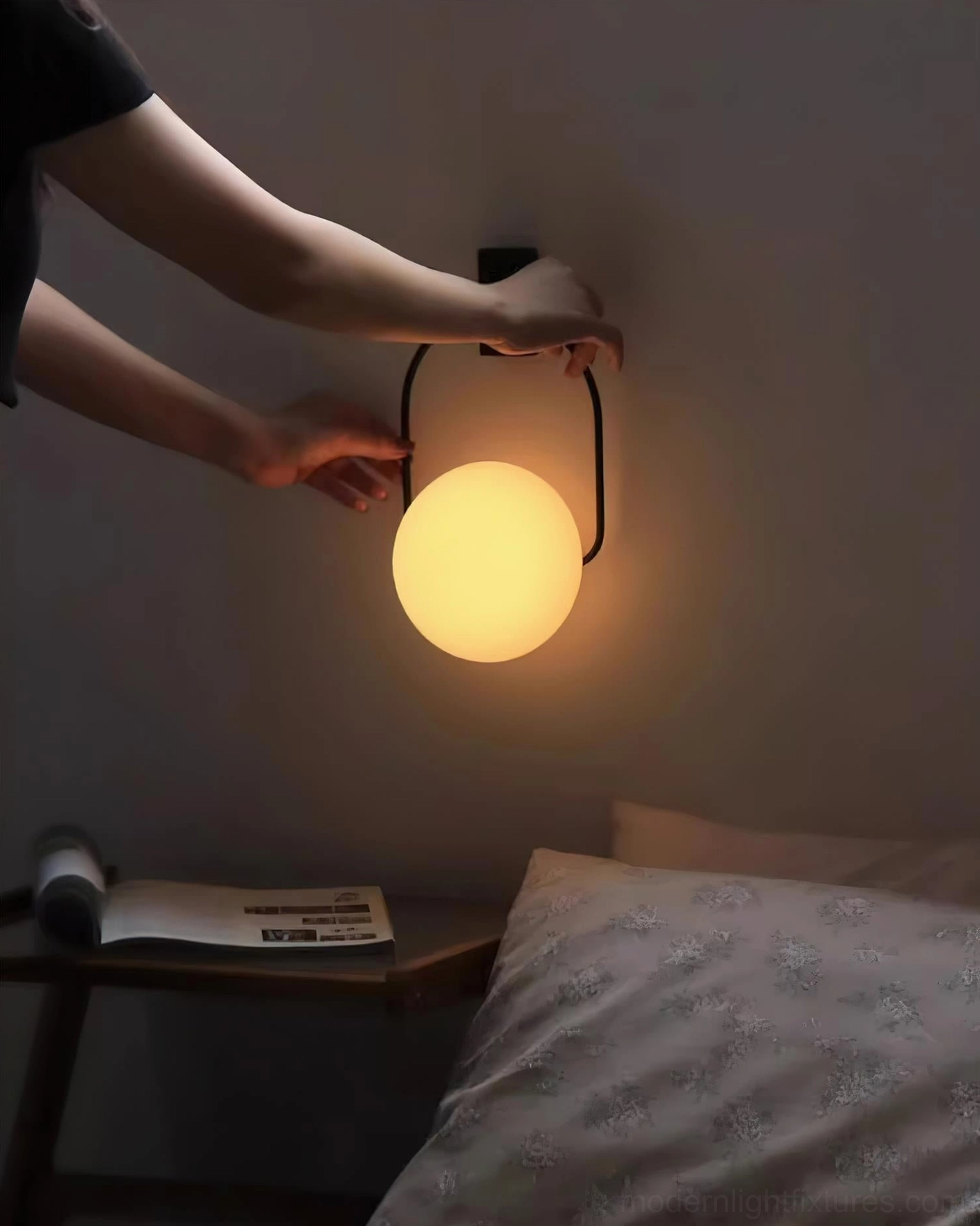 Zoe portable battery table lamp with touch control, USB Type-C charging port, three-color temperature modes
