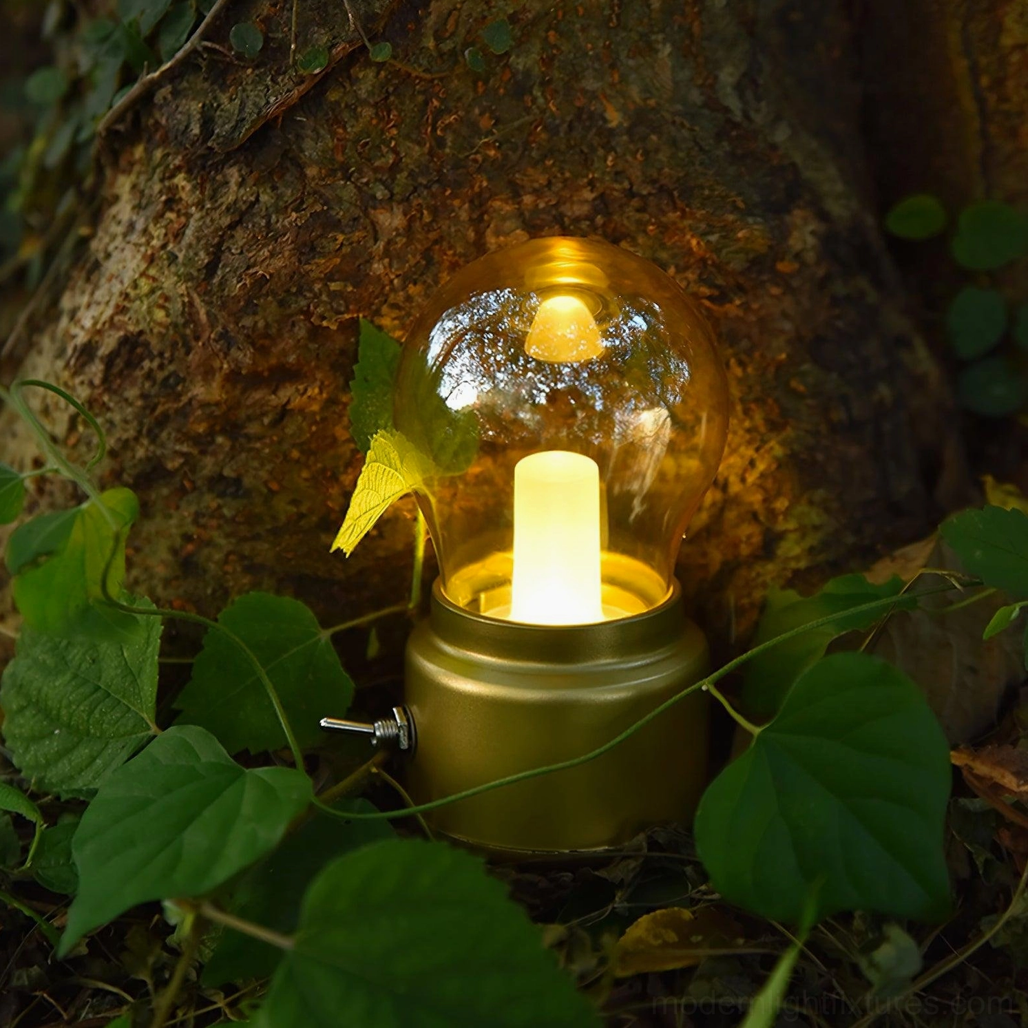 Portable Edison bulb table lamp with warm ambient illumination home office setup