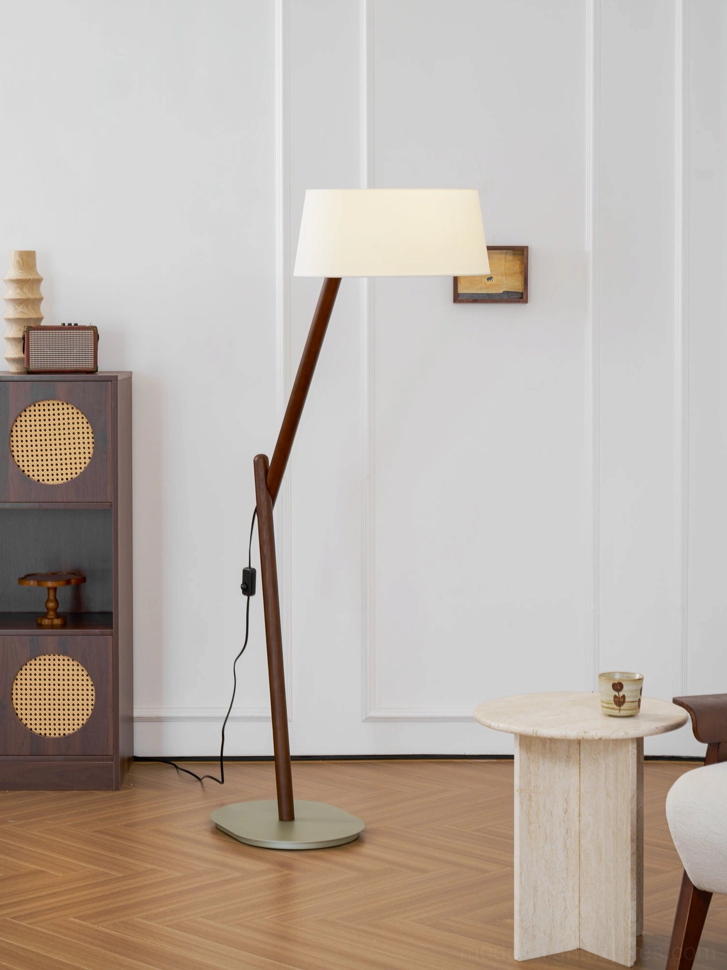 Premium arc floor lamp showing multiple color variants and finish options in minimalist design