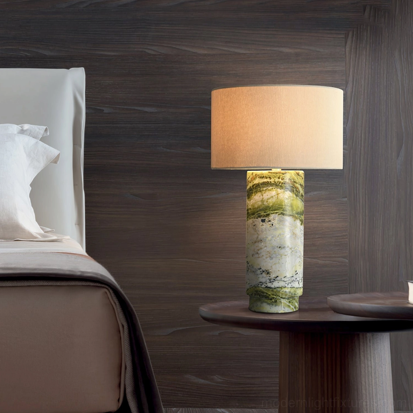 Premium marble table lamp demonstrating natural stone craftsmanship and contemporary design excellence