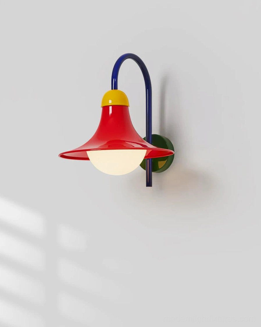 Modern wall sconce installed in powder room or bathroom setting demonstrating damp-rated design for wet area use