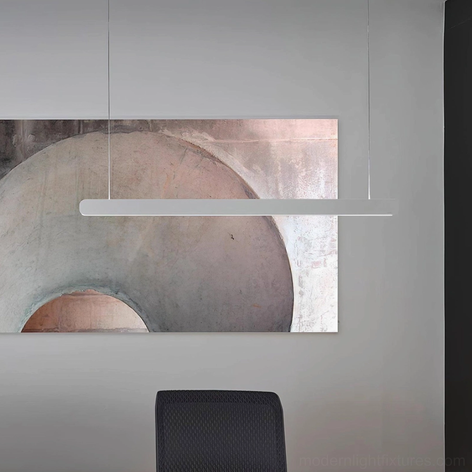 Professional linear LED pendant lamp for hotels restaurants galleries and commercial offices