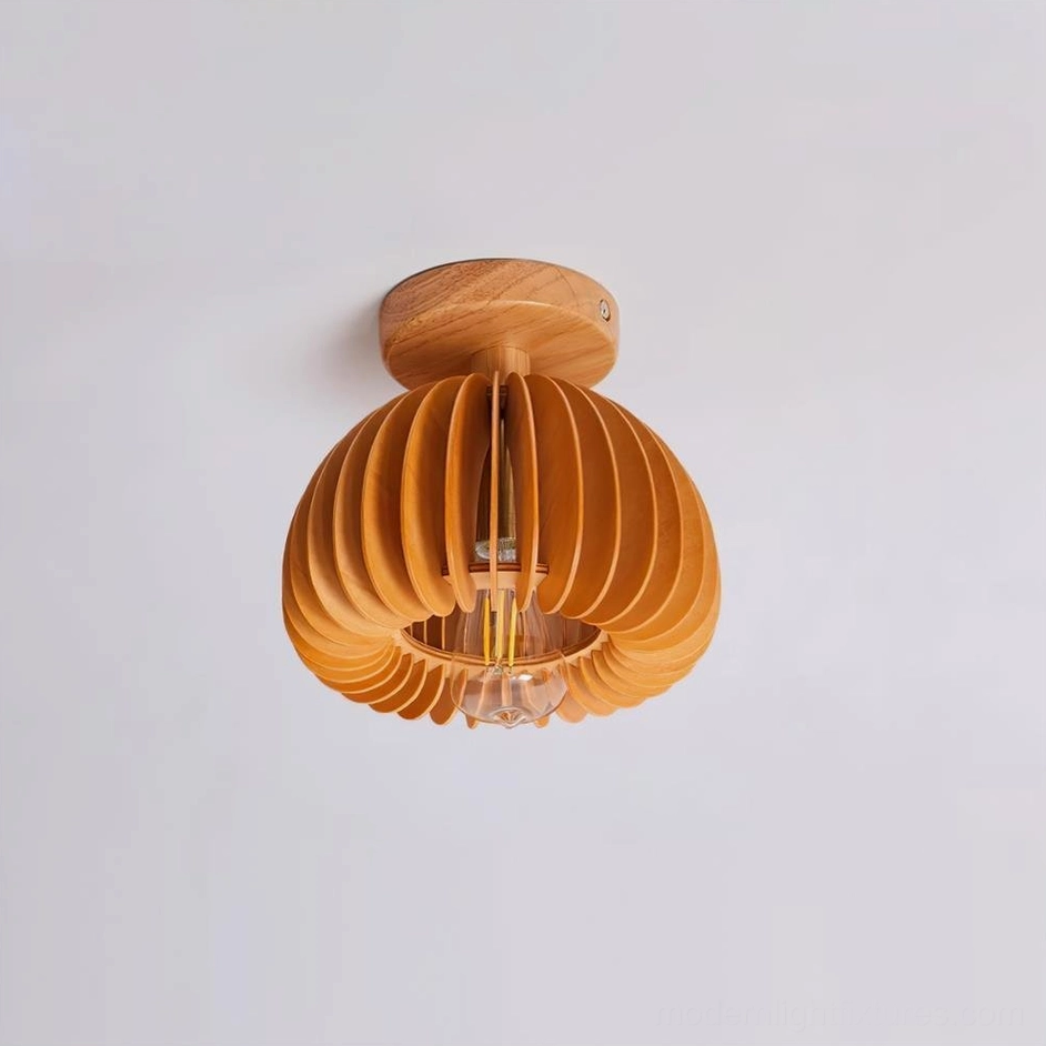 Small pumpkin ceiling light fixture perfect for accent lighting in compact spaces