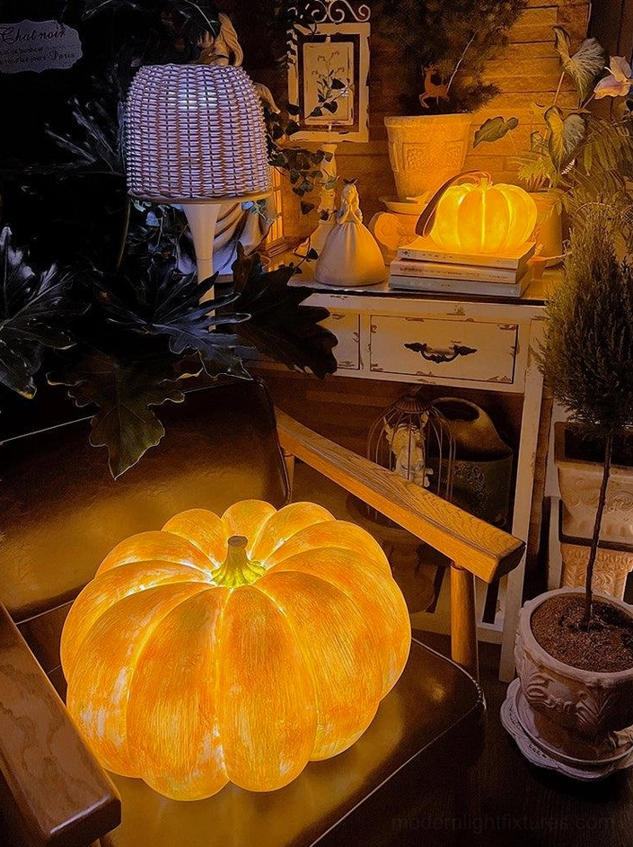 Pumpkin ambient lamp eclectic bohemian interior design global style