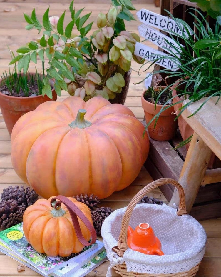 Pumpkin table lamp long-press switch touch control interface top view