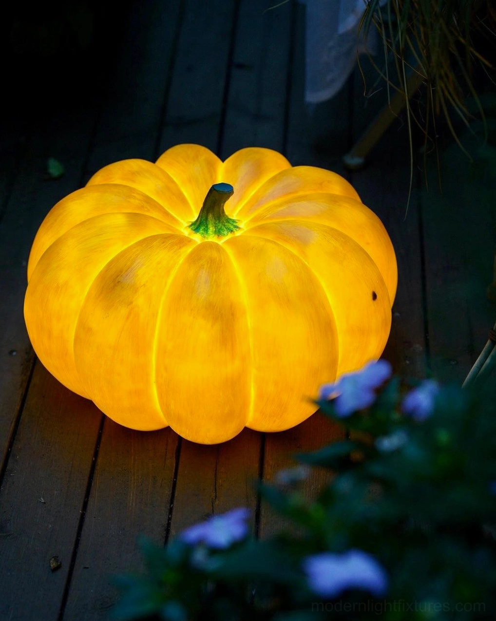 Pumpkin table lamp mid-century organic design contemporary home decor