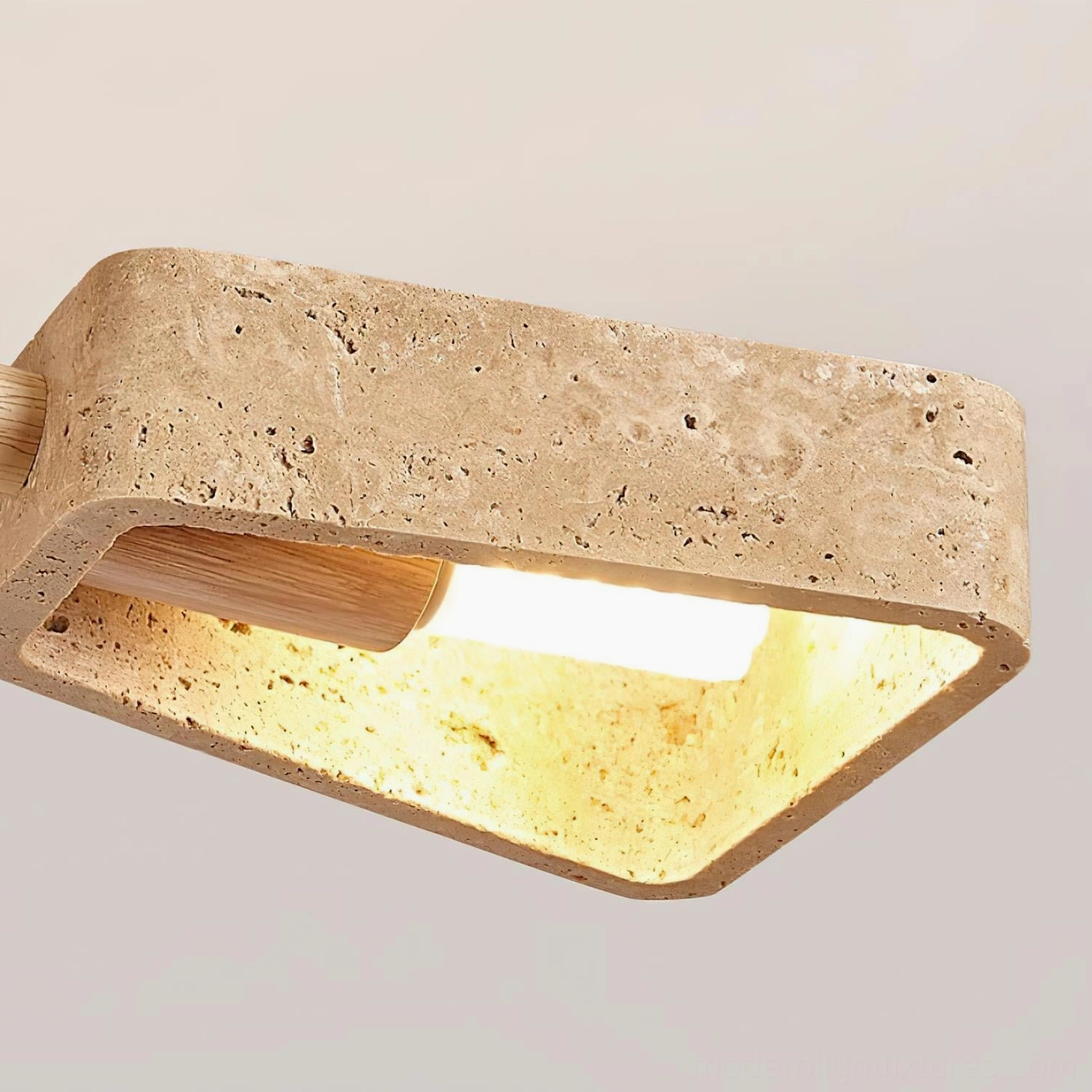 Quadra travertine chandelier contemporary modern pendant showing finish and color options