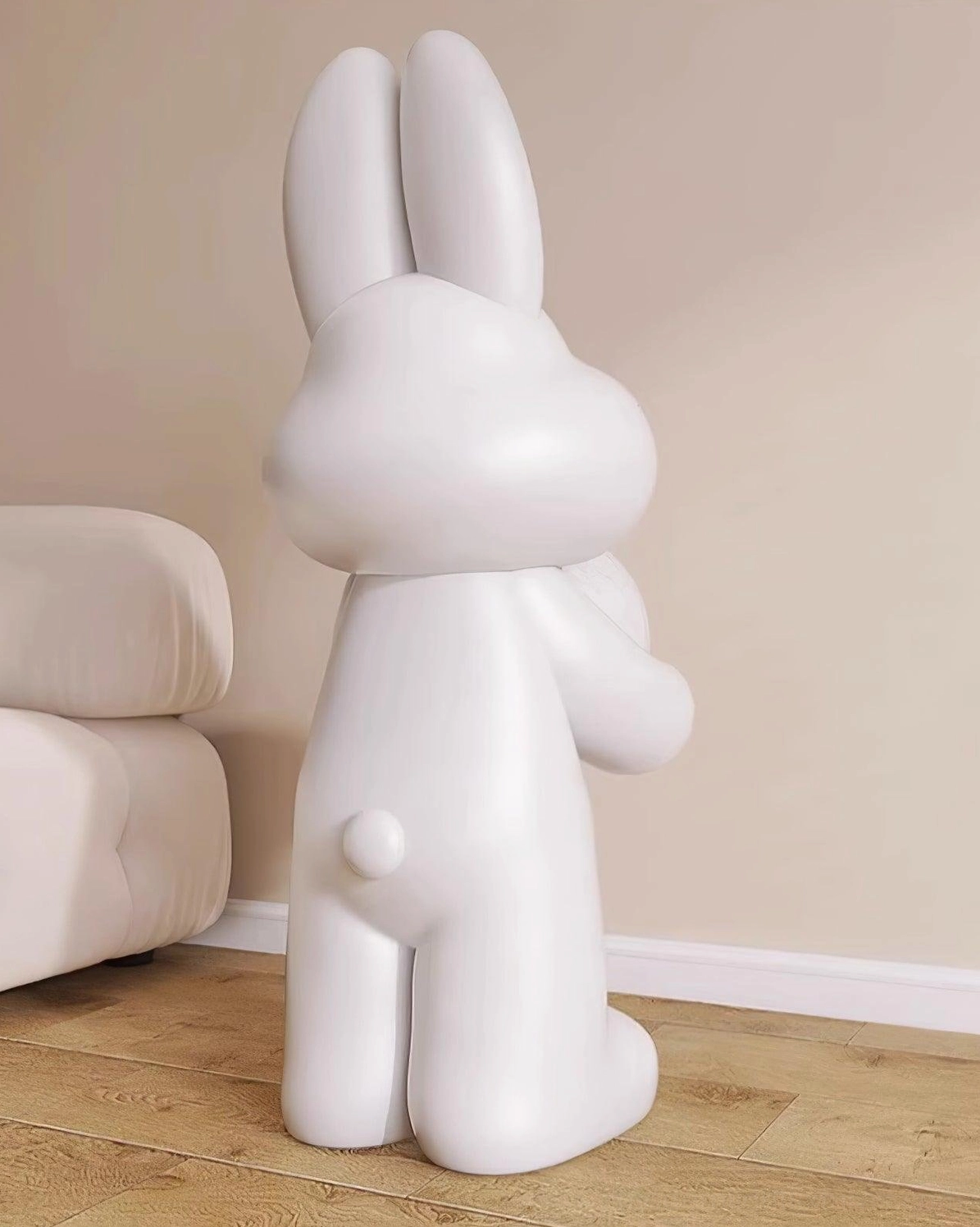 Rabbit floor lamp entryway hallway sculptural lighting artistic focal point elegant reception