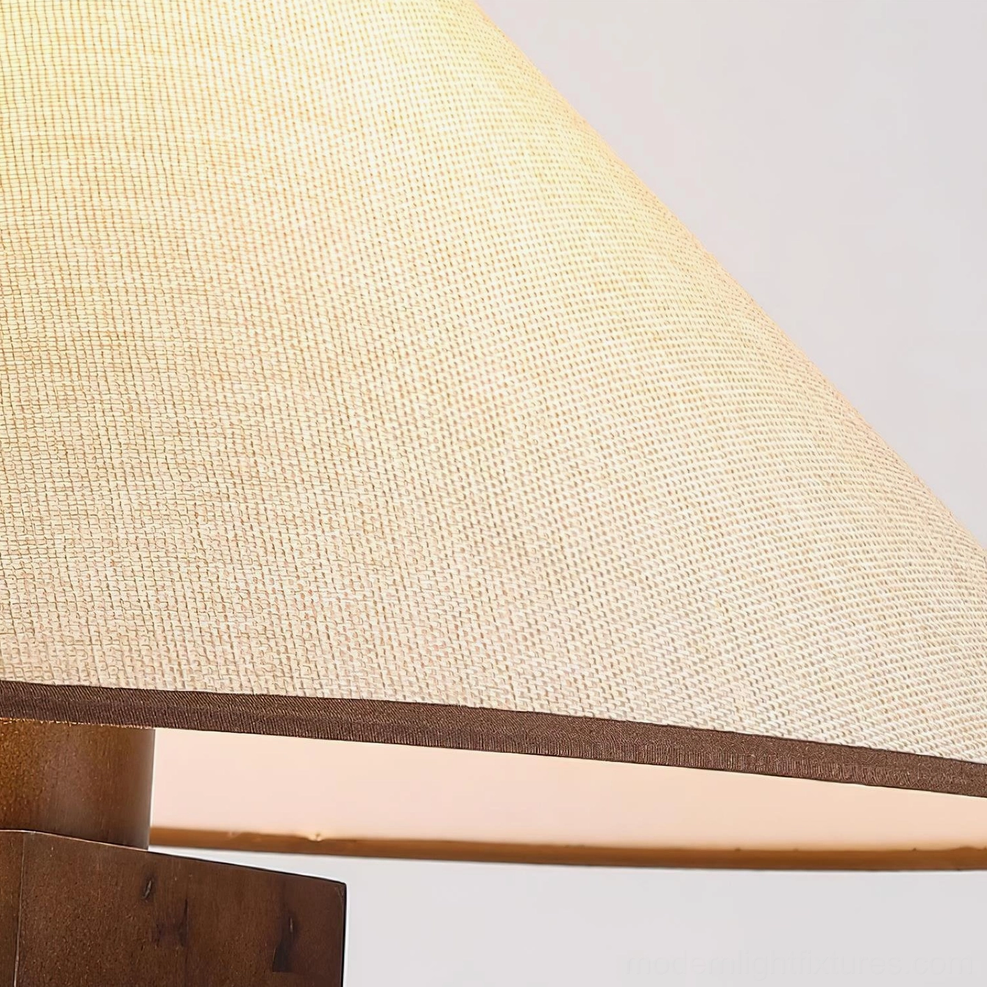 Wooden geometric Radian floor lamp demonstrating the alternating sphere and cube sculptural structure creating rhythmic visual composition