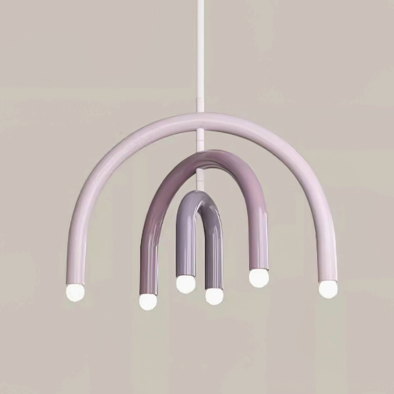 Rainbow arc pendant lamp LED compatible energy efficient modern lighting solution