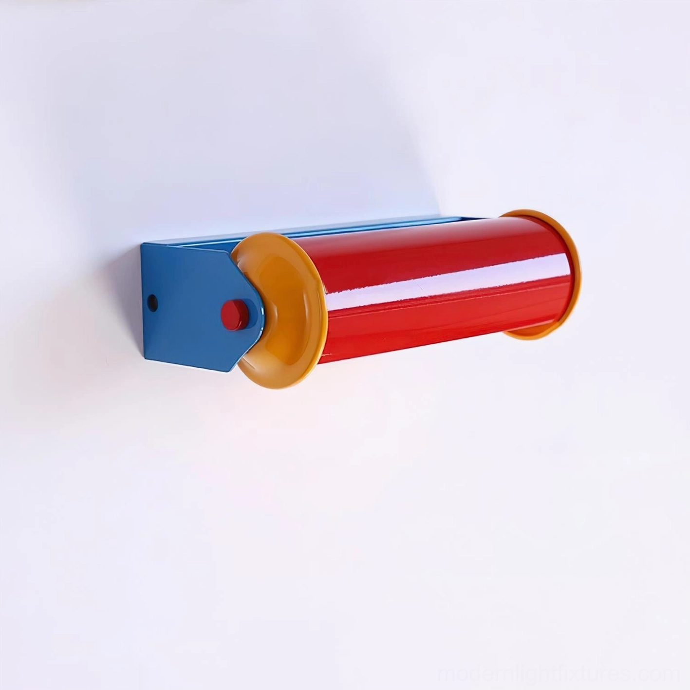 Rainbow arc wall sconce architectural installation photo on residential wall showcasing integrated contemporary lighting solution