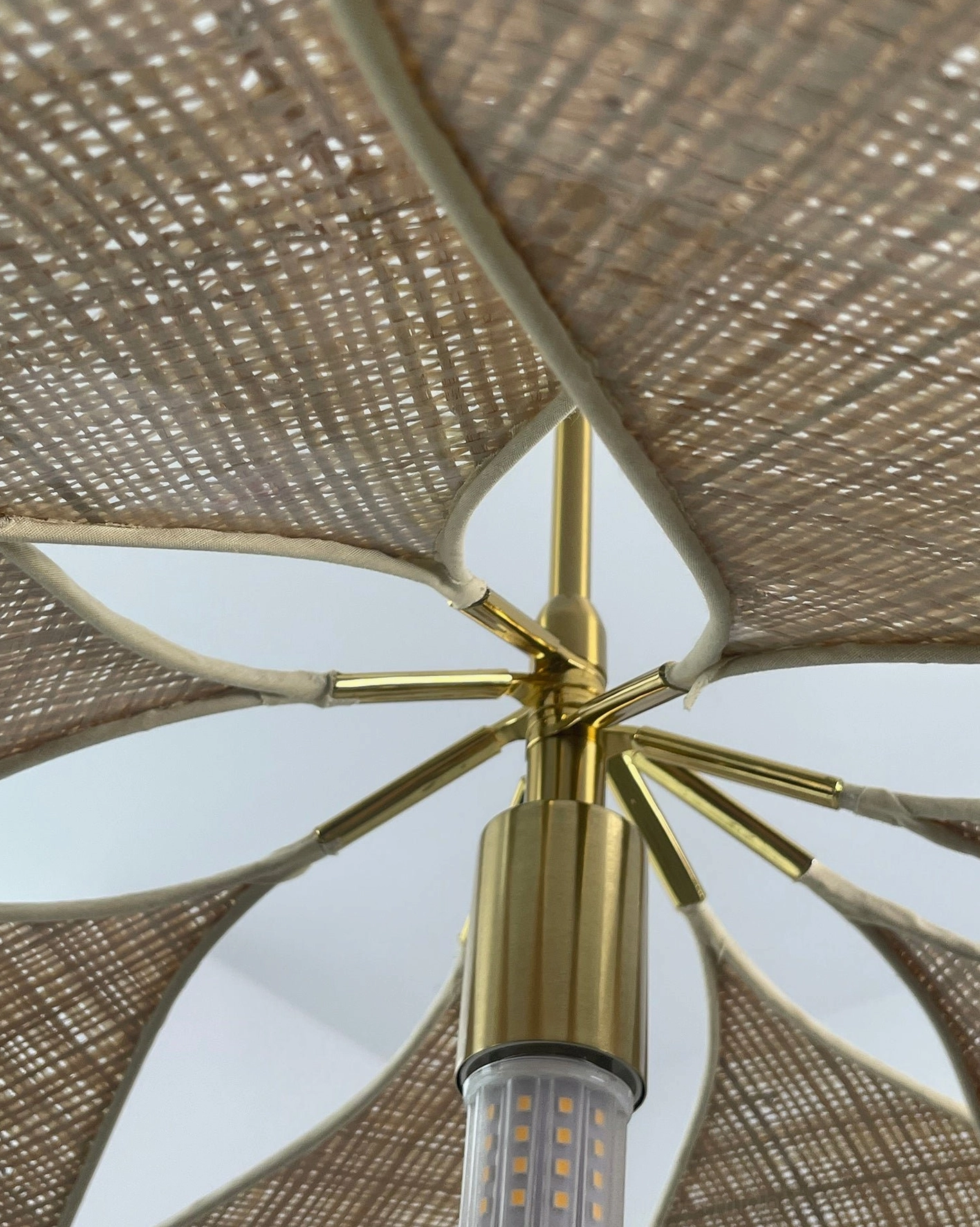 Rattan pendant light fixture 120cm large size for spacious open concept living areas
