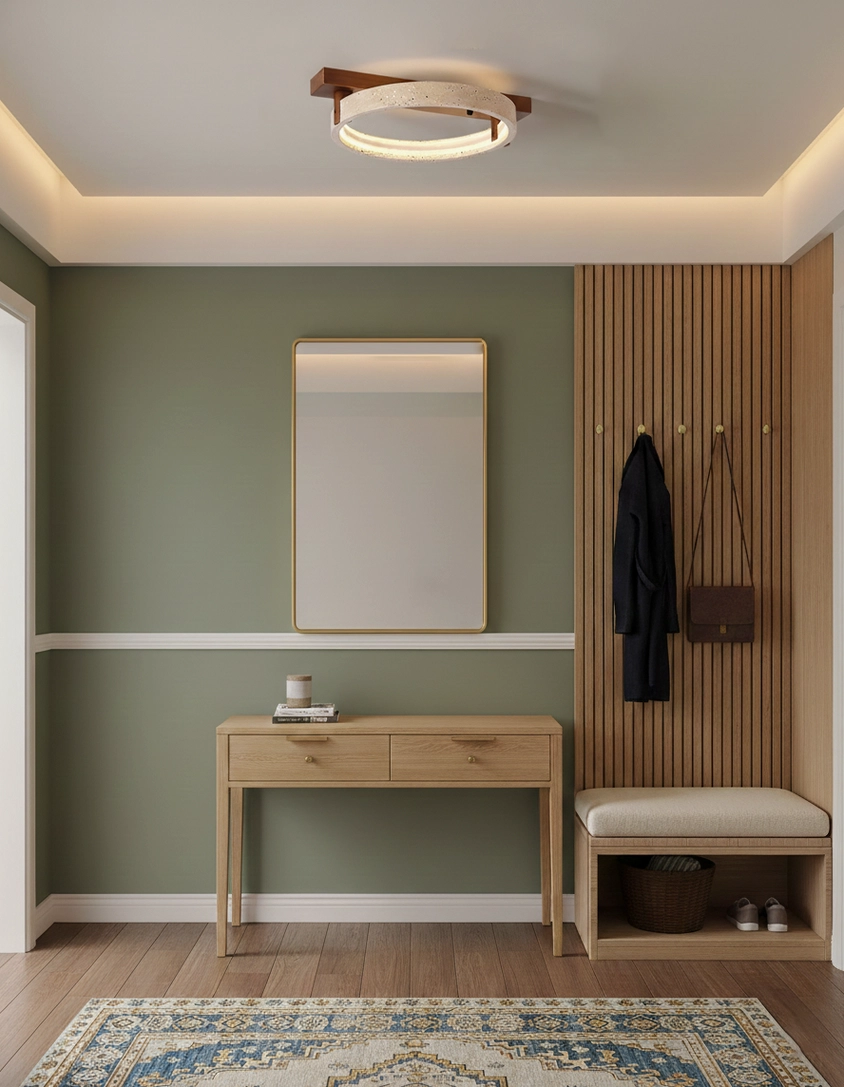 Ravelo modern minimalist ceiling light fixture warm white LED illumination close-up product detail