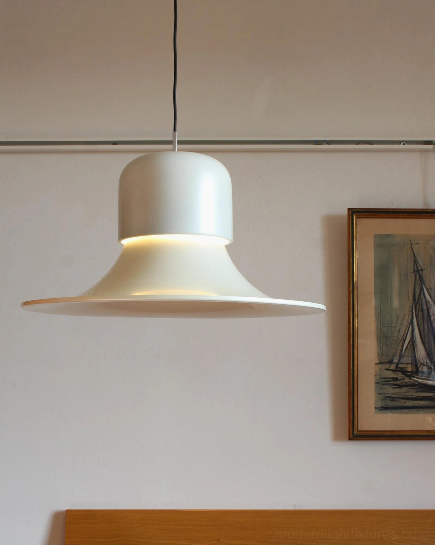 Contemporary red pendant light with 50000 hour LED lifespan energy efficient lighting
