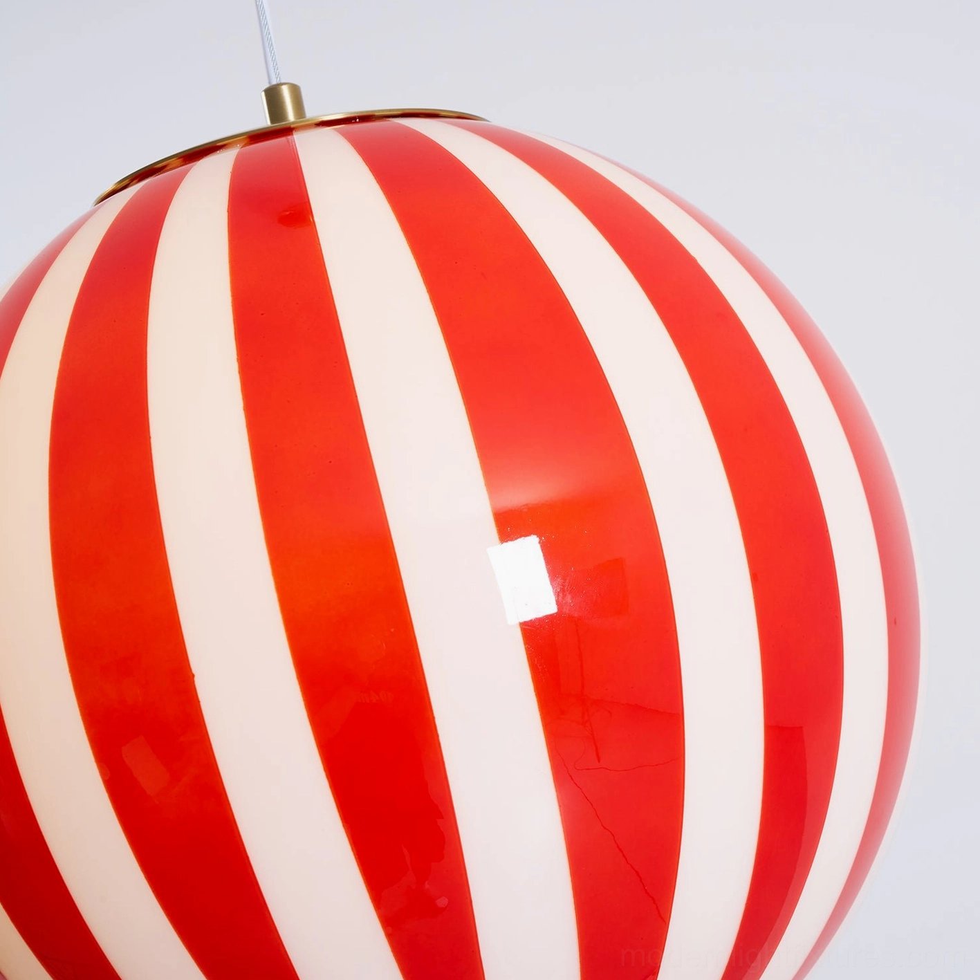 Red striped pendant light universal voltage 110-240V global compatibility