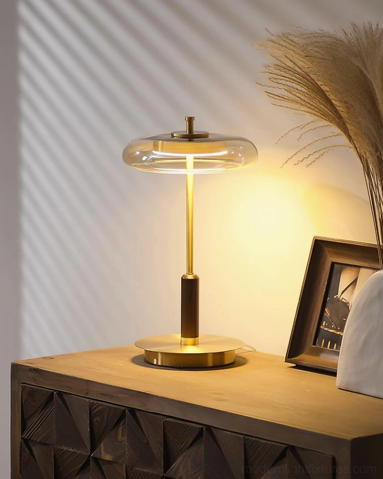 Redondo table lamp bedroom nightstand warm ambient light for evening