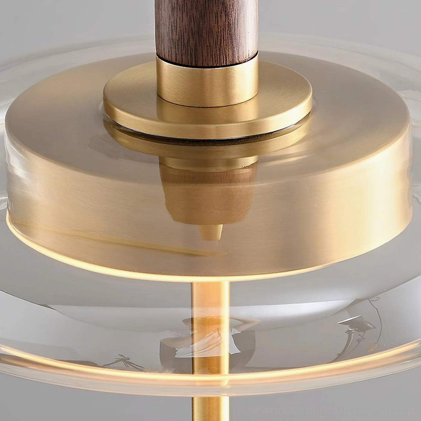 Redondo contemporary pendant light in minimalist modern room setting with neutral decor