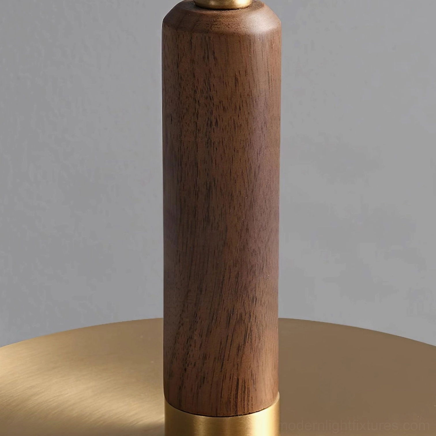 Redondo table lamp elegant material palette borosilicate glass brass walnut