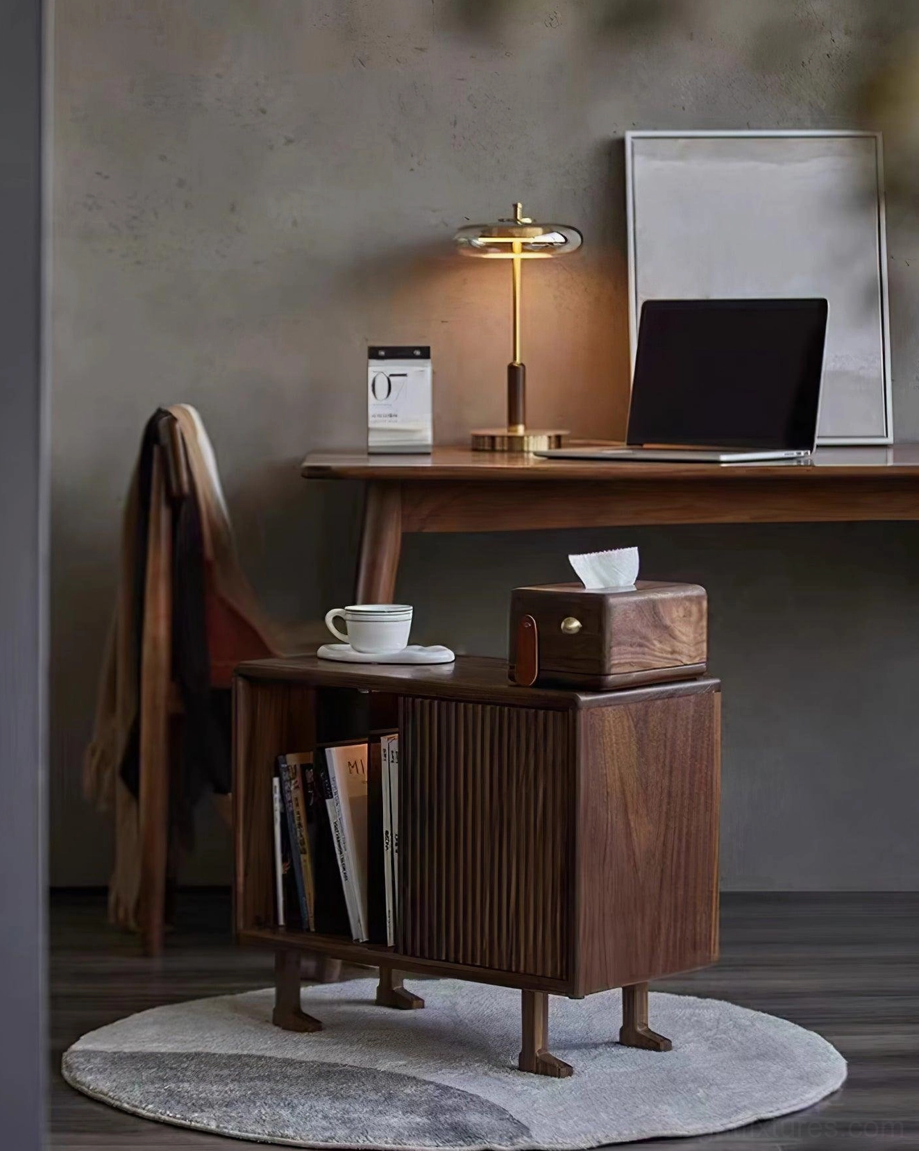 Redondo modern table lamp with plug-in 59-inch cord flexibility