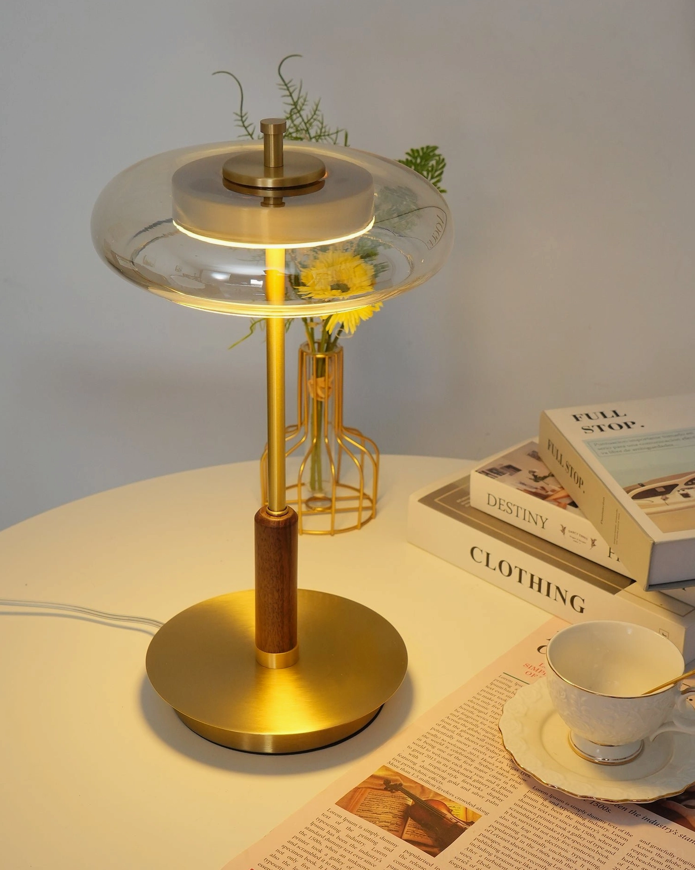 Redondo table lamp warm amber glow diffused light quality