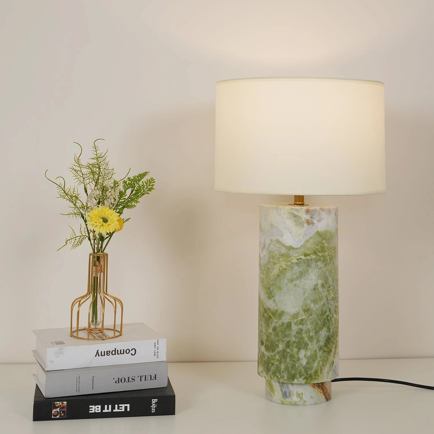 Refined marble table lamp demonstrating natural stone beauty and contemporary minimalist design principles
