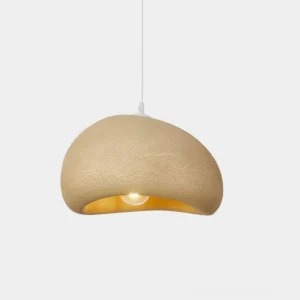 Regina modern pendant lamp with sculptural half-dome shade in matte finish, studio product view