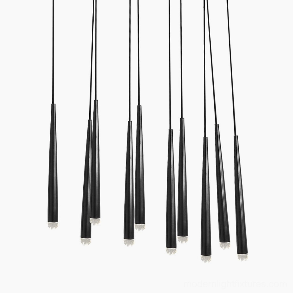 Renaie 10 Heads Brass Cluster Chandelier suspended arrangement modern home