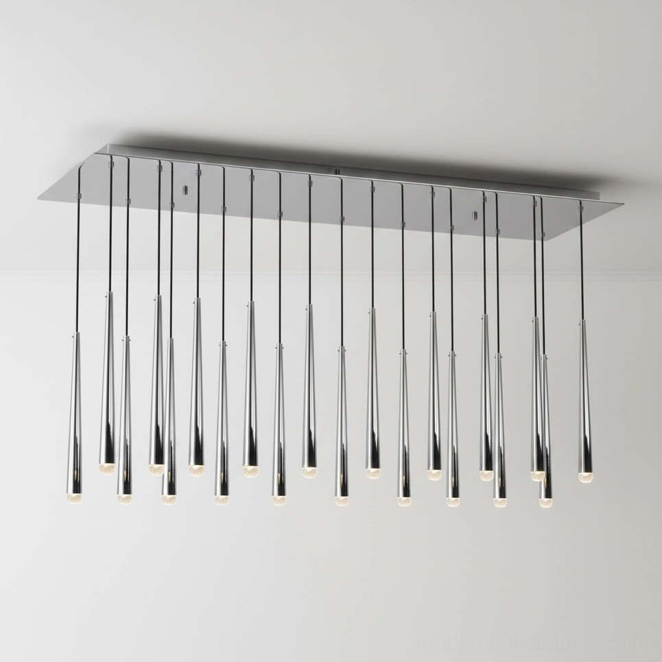 Renaie 20 Heads Brass Chandelier silver finish luxury modern pendant arrangement