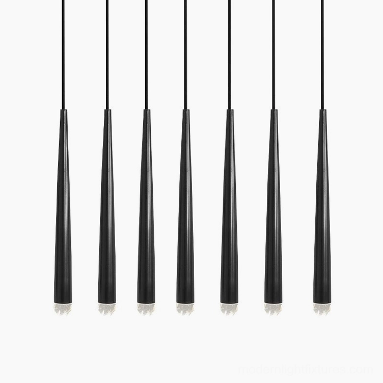 Renaie 7 Heads Brass Chandelier mid-century modern pendant cluster configuration