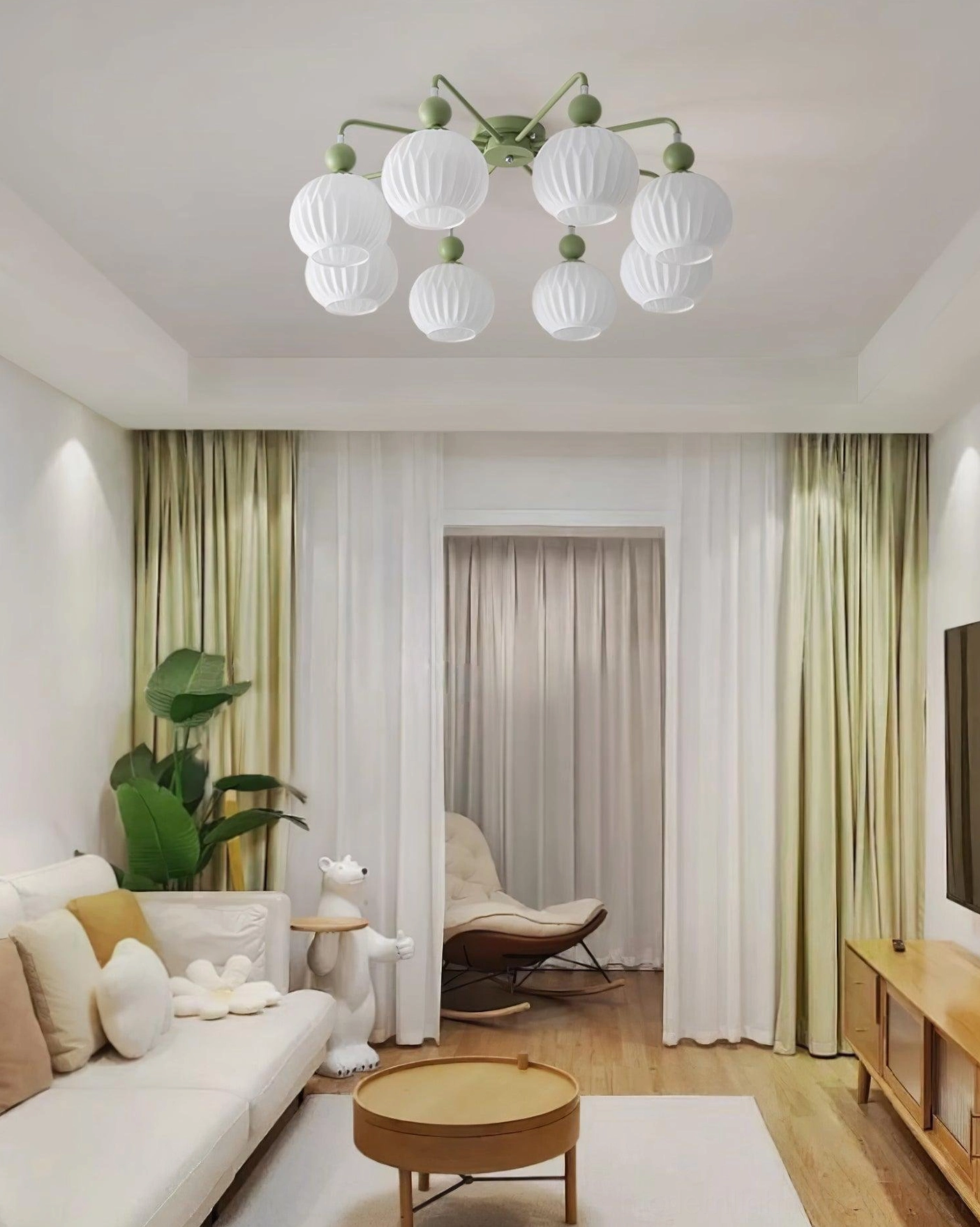 Renee ceiling light fixture in bathroom with damp-rated construction - moisture-proof design quality