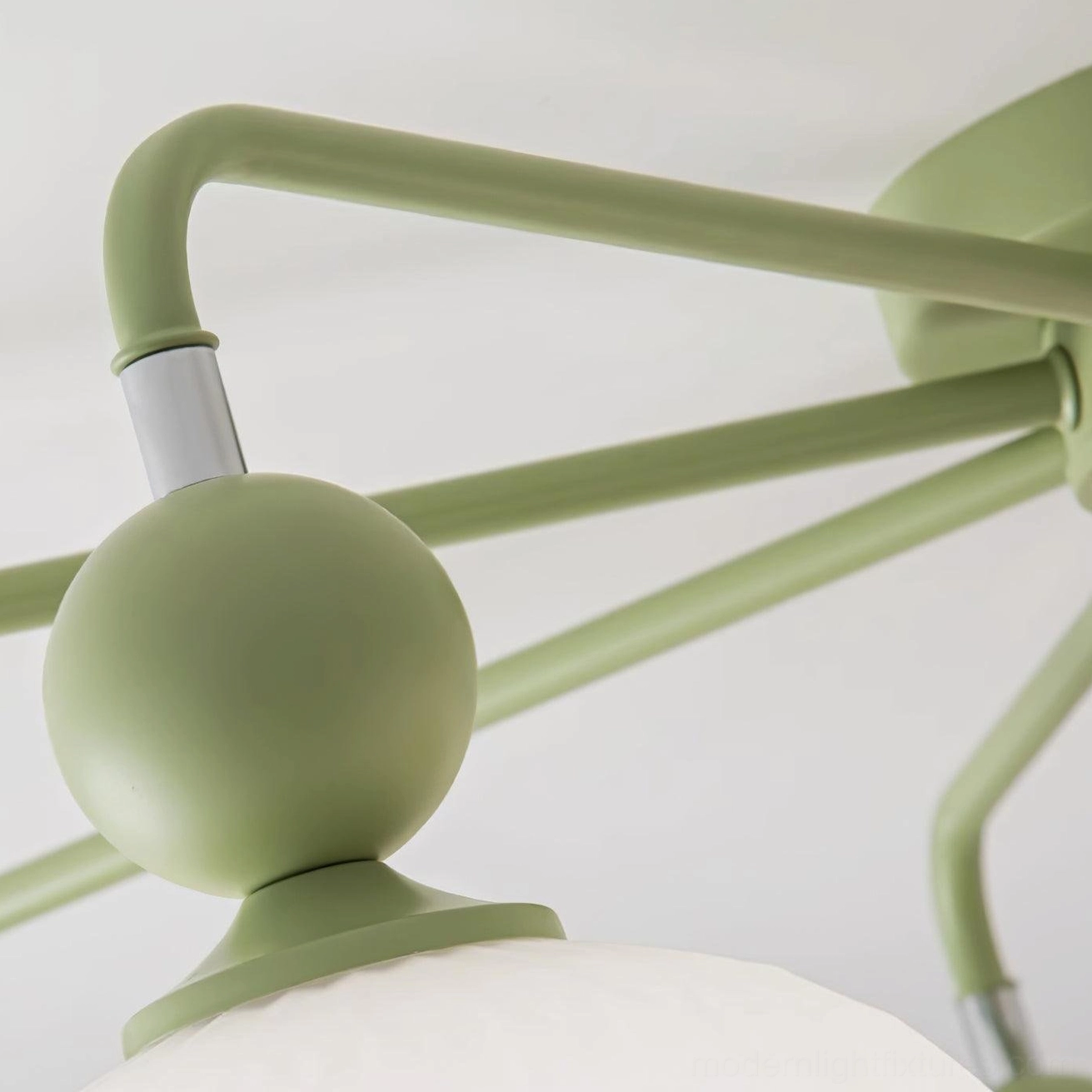 Renee semi-flush ceiling light on covered porch - damp-rated outdoor installation example