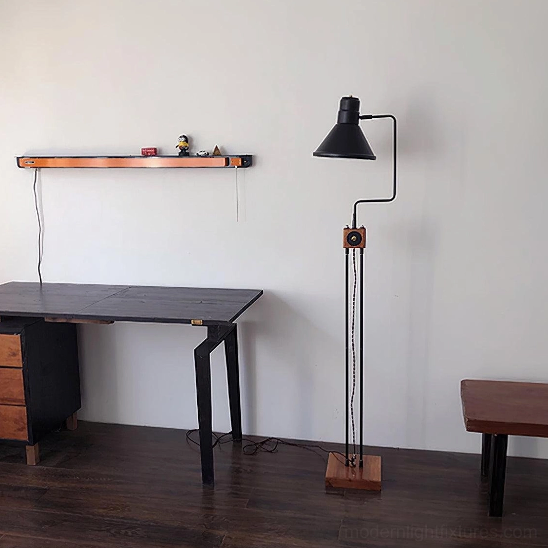 Toia black floor lamp bedroom nighttime ambient lighting warm