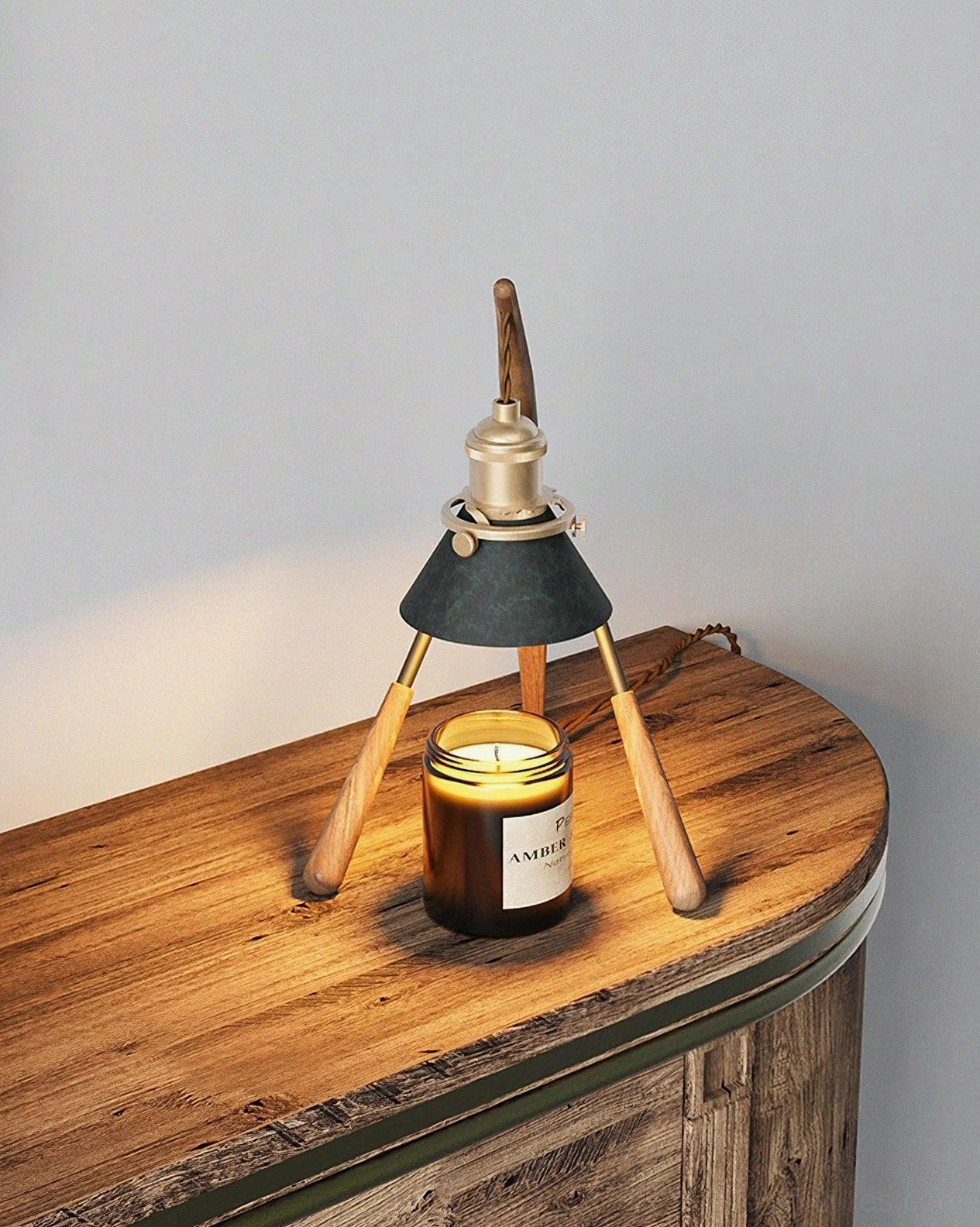 Retro wax warmer lamp sculptural mantis, premium materials, certified for North America Europe Australia