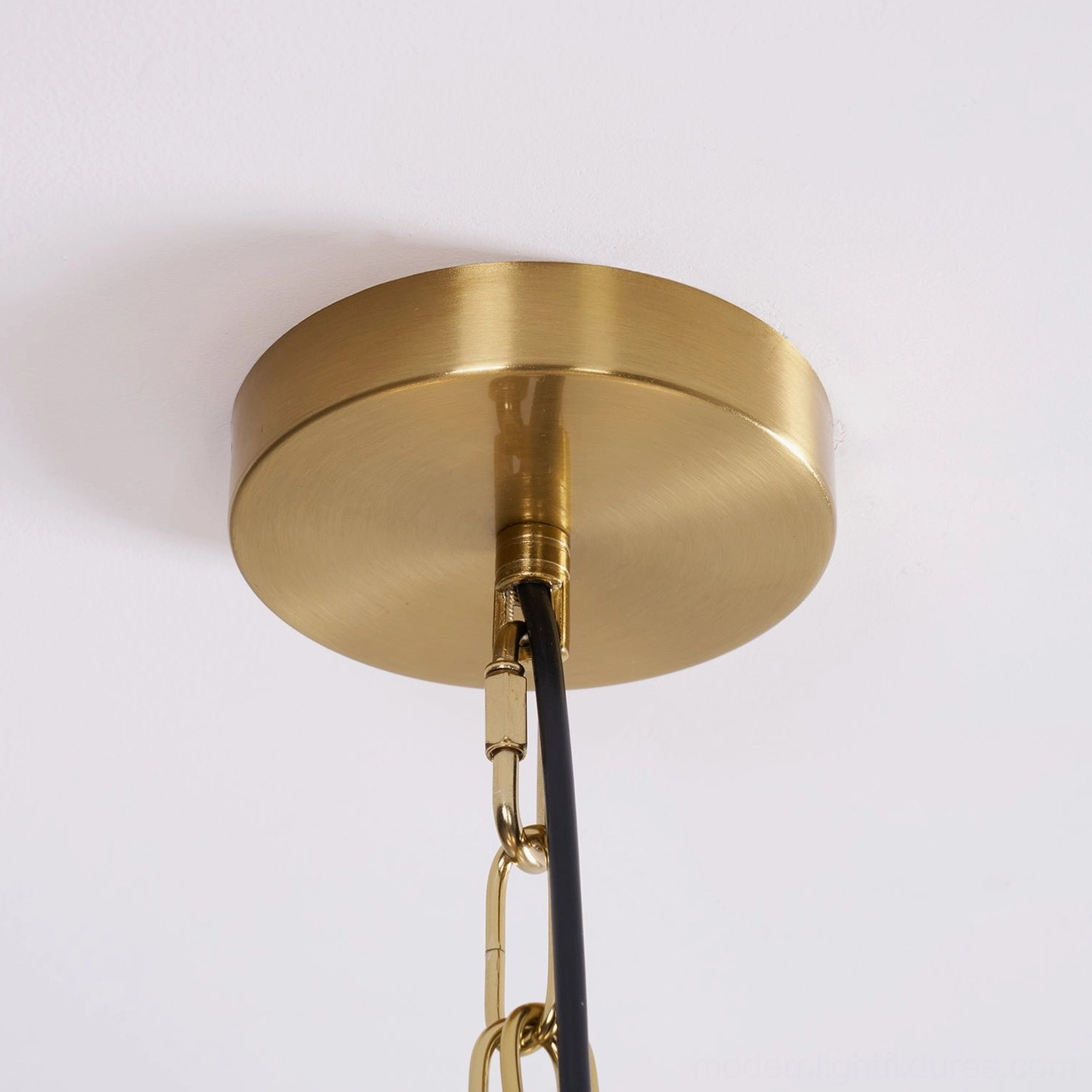 Rhodes 8-head grand chandelier - large-scale sputnik design with multiple brass arms and white shades