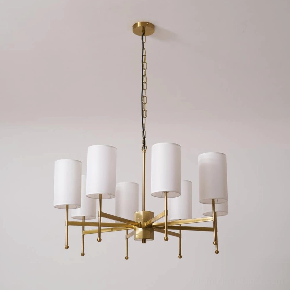 Rhodes grand sputnik chandelier with 8 illuminated heads - statement piece for expansive spaces