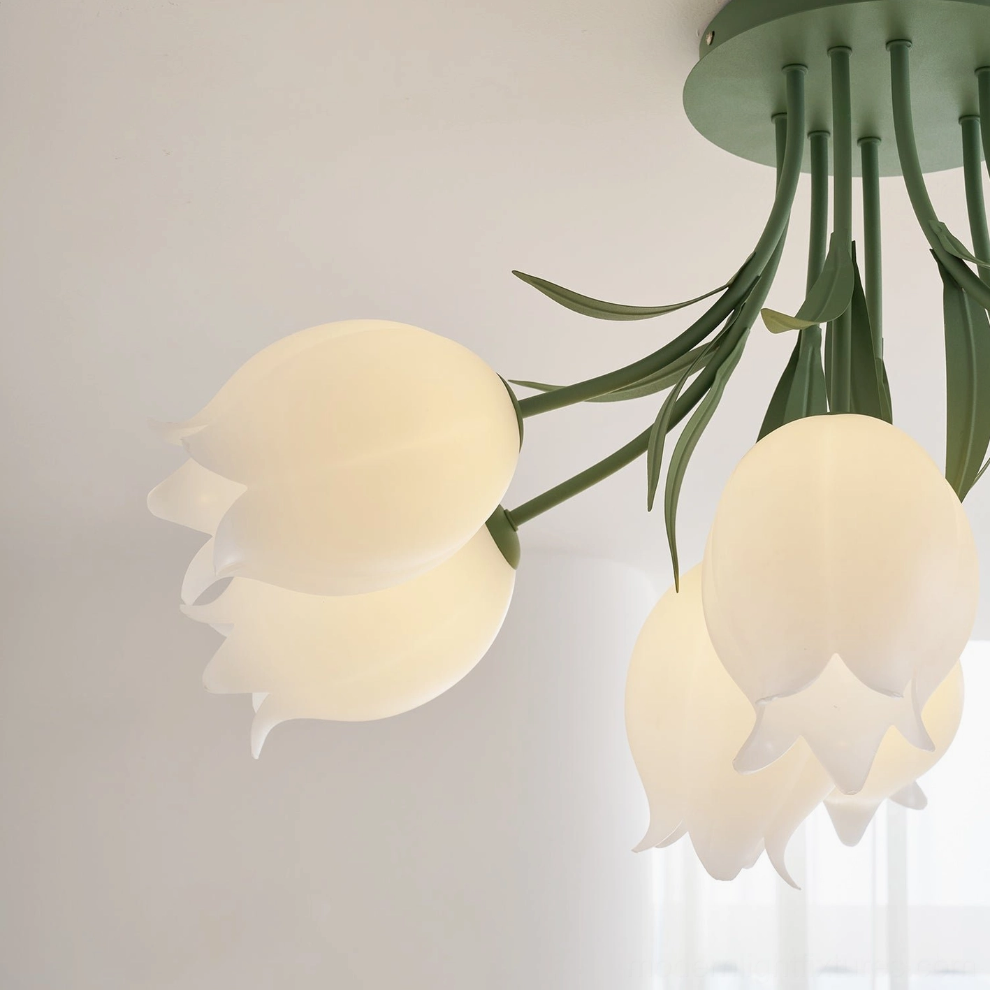 Ricko ceiling light artistic photography - sculptural lily shade form fine art lighting design