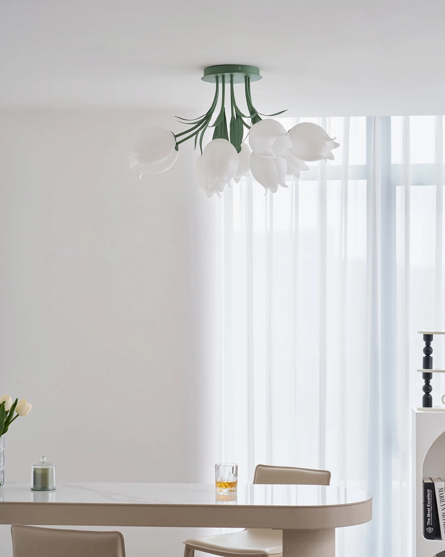 Ricko ceiling light architectural detail - metal canopy bracket and G9 socket configuration