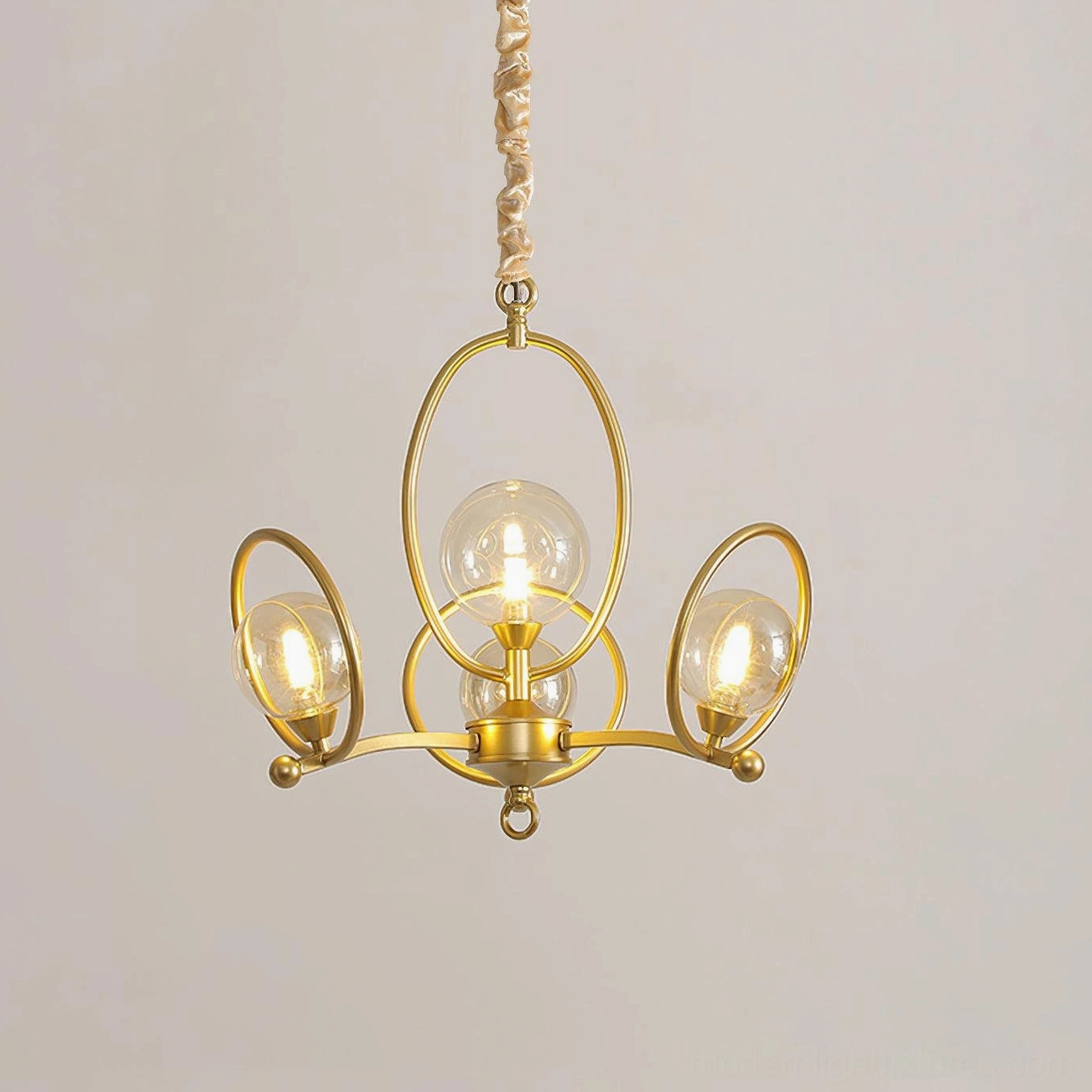 Riley gold and cognac multi-finish chandelier variant with frosted glass and brushed metal construction