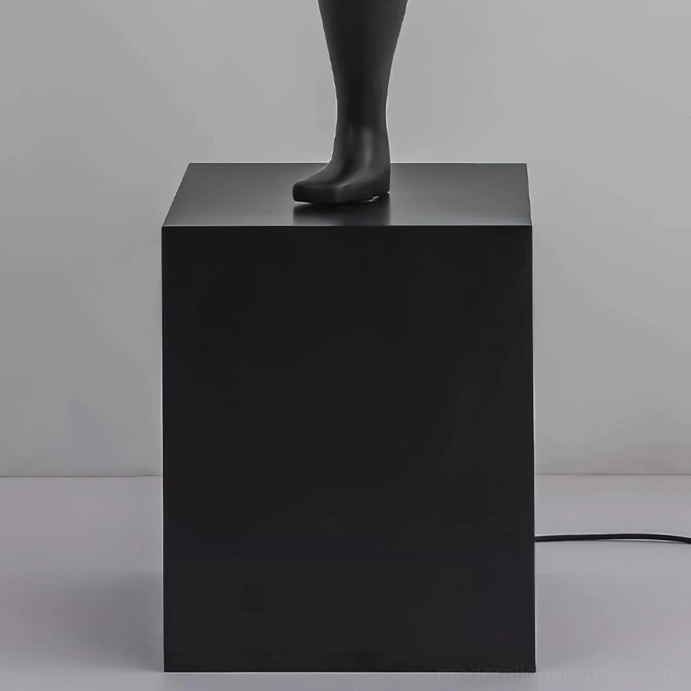 Rina sculptural floor lamp comprehensive view showing base, pedestal, and spherical light fixture design elements