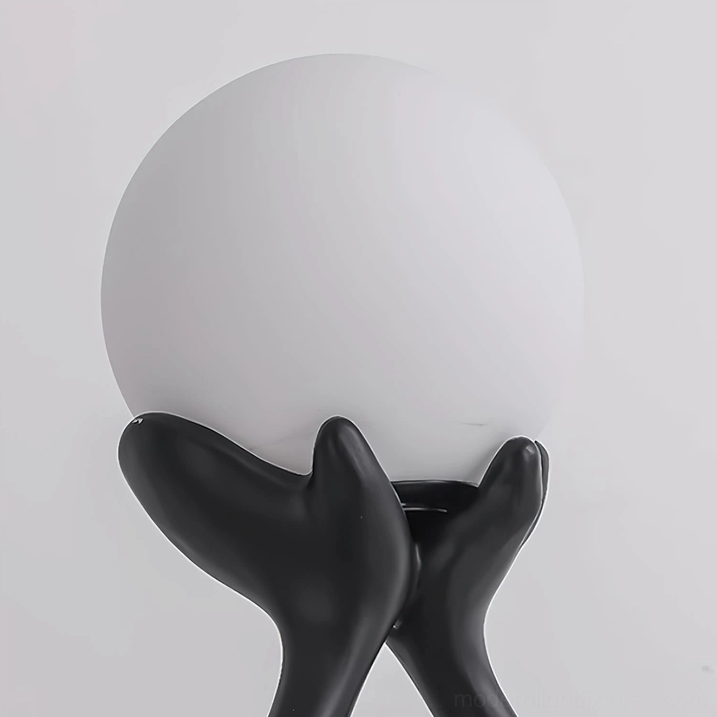 Rina modern sculpture floor lamp in room setting, architectural detail showing upward reaching artistic form