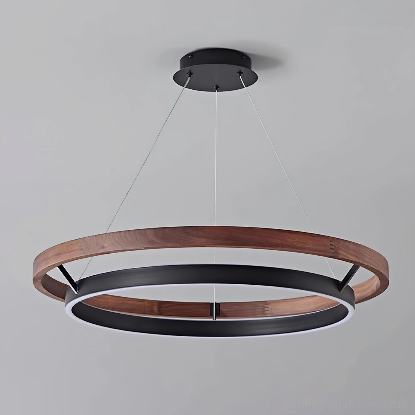 Ringora modern LED chandelier size comparison chart - 60cm 80cm 100cm 120cm options