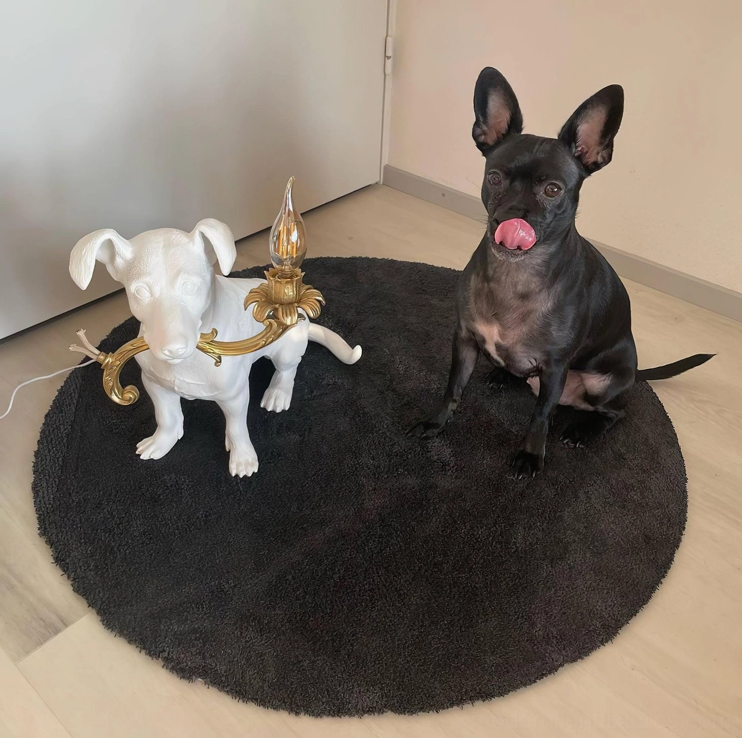 Rio dog table lamp modern light fixture, decorative dog-shaped lamp, resin sculptural contemporary table light