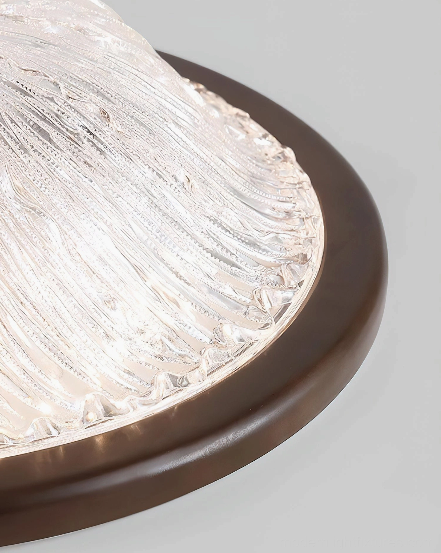 Artistic ripple ceiling light fixture demonstrating water-inspired acrylic design and light diffusion pattern