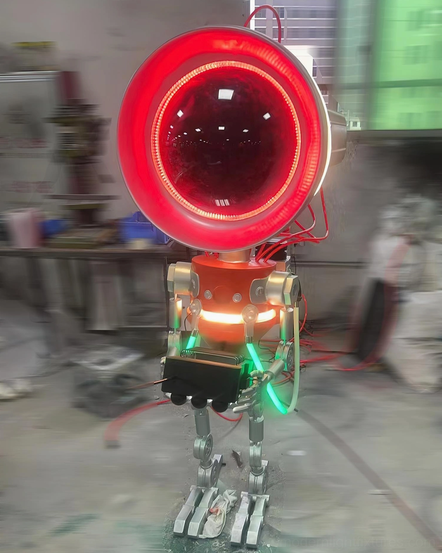 Robot floor lamp contemporary interior design statement piece illumination