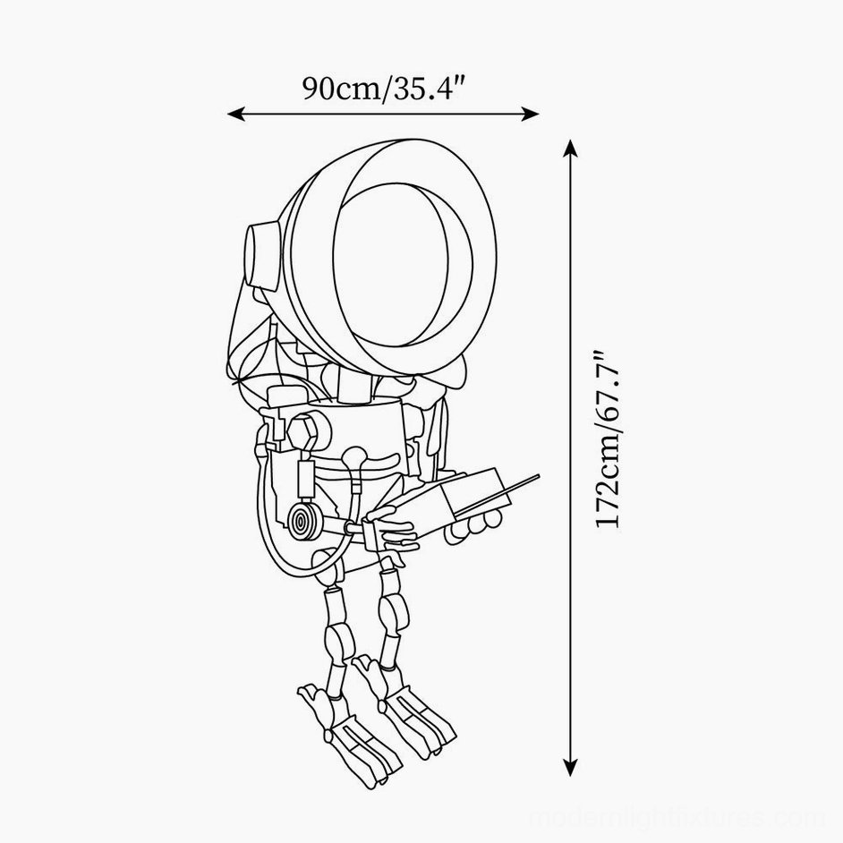 Robot floor lamp modern floor standing light cyberpunk aesthetic design
