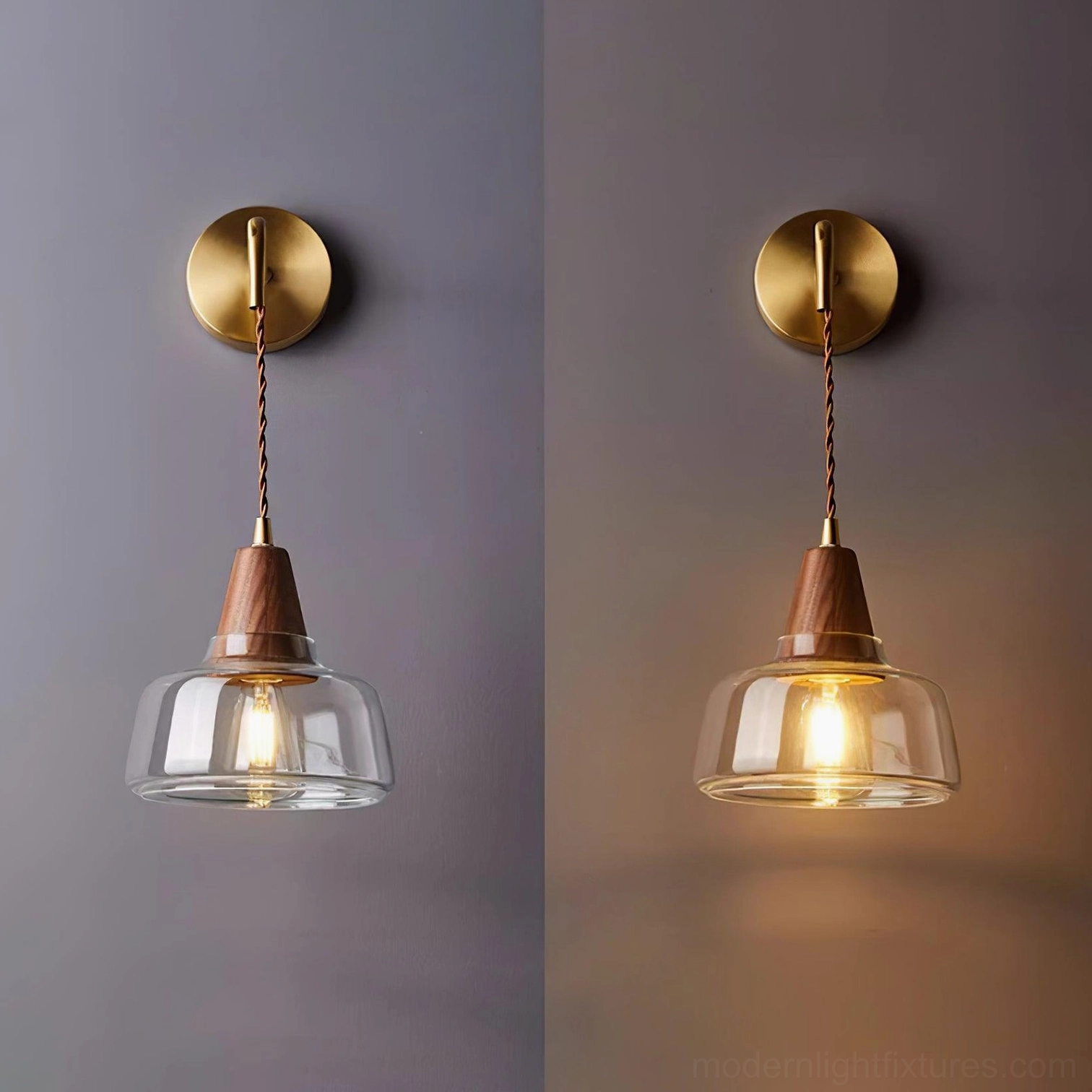 Plug-in wall sconce dimensions and specifications - 16cm by 16cm scale reference product image