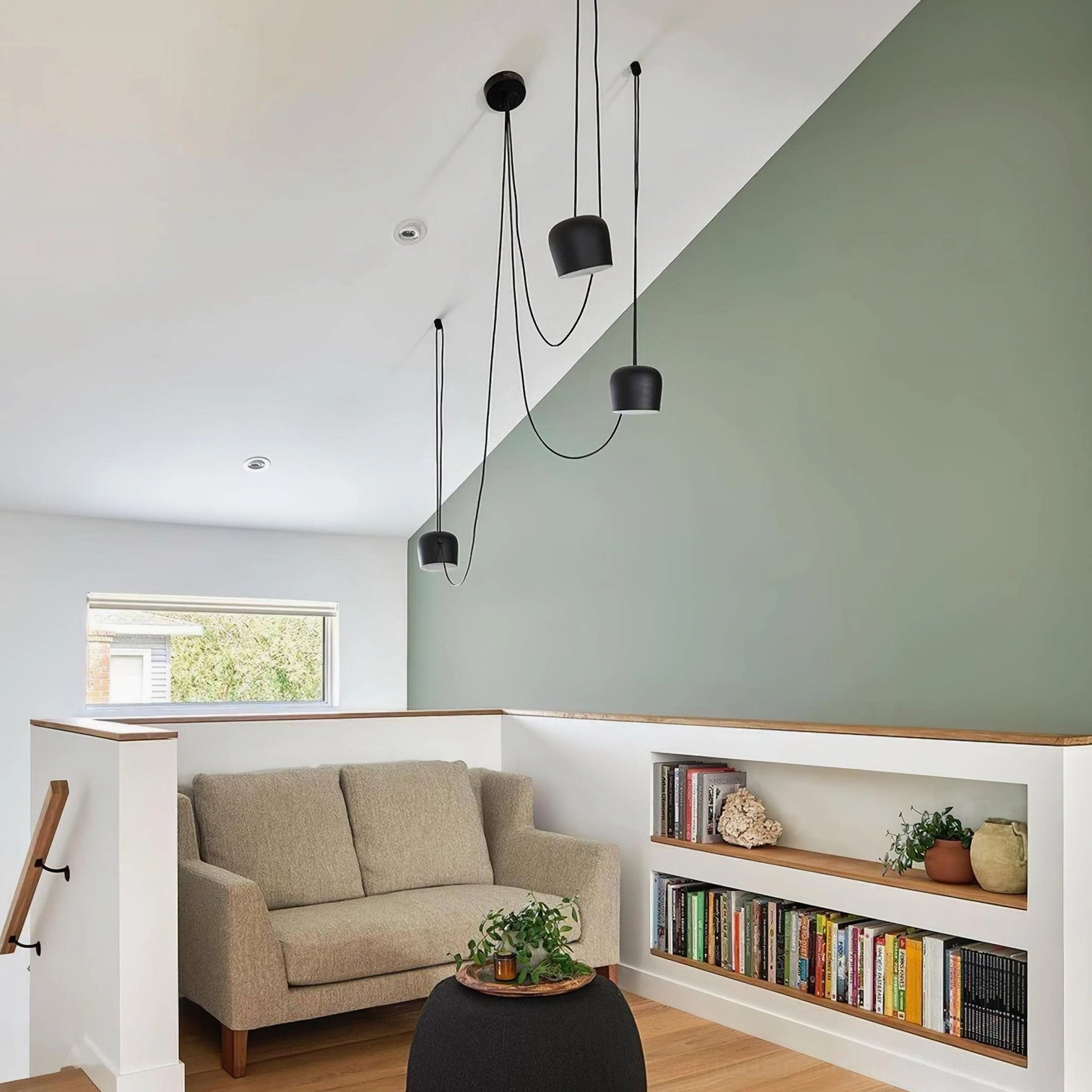 Ronan black cylindrical pendant light minimalist room accent fixture