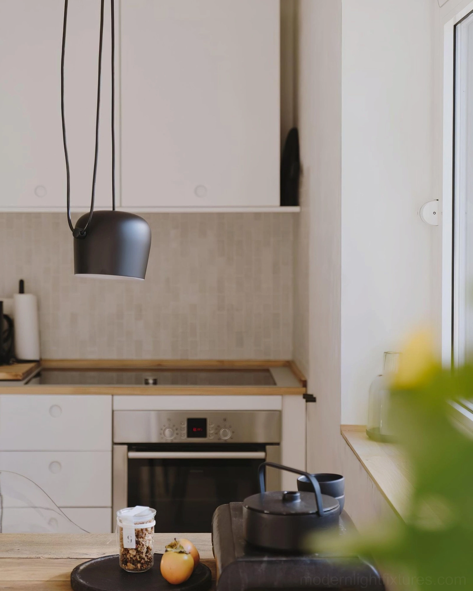 Ronan multi-pendant light fixture Scandinavian minimalist home office