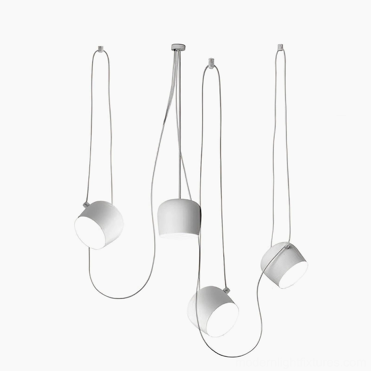 Ronan white four-head pendant light balanced modern aesthetics