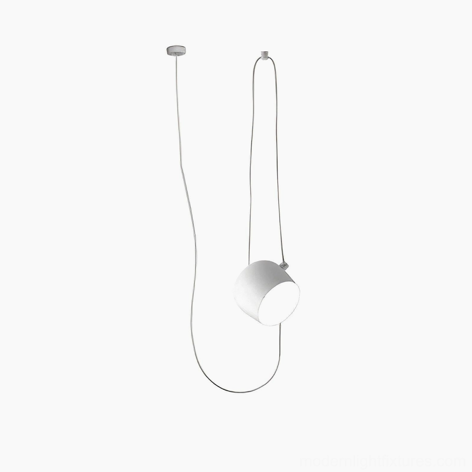 Ronan white pendant light single point accent minimalist design